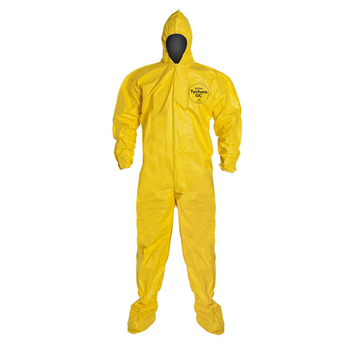 Dupont™-Tychem®-QC-Coveralls---Attached-Hood-and-Socks,-Elastic-Wrists-and-Face