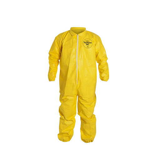 Dupont™-Tychem®-QC-Coveralls---Collar,-Front-Storm-Flap,-Elastic-Wrists-and-Ankles,-Continued