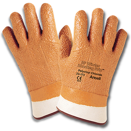 Ansell Monkey Grip™ Orange Vinyl Raised Finish Safety Cuff Gloves